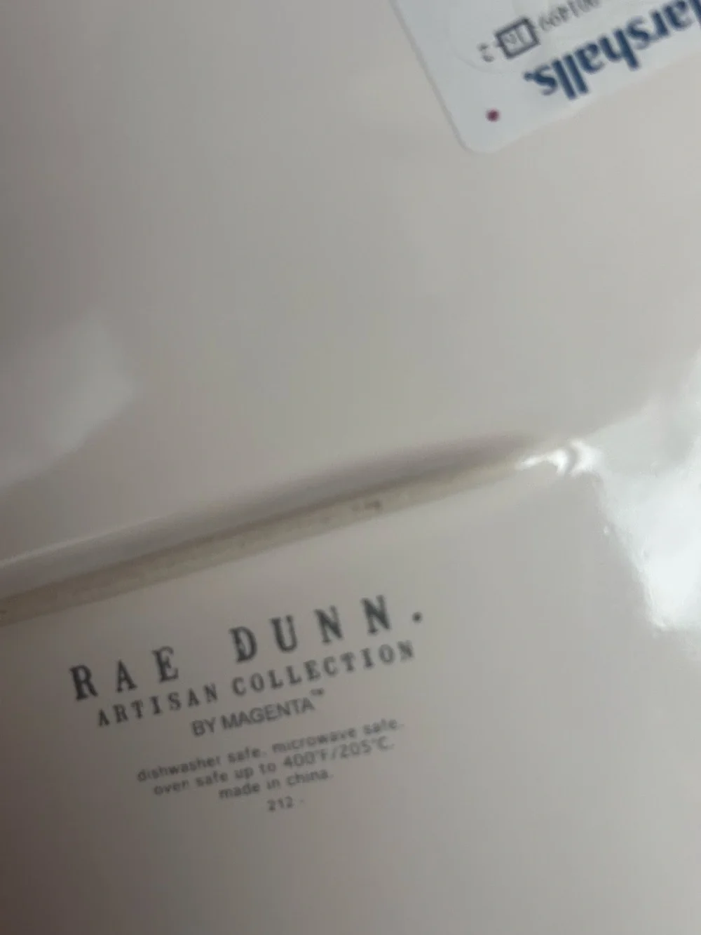 Rae Dunn Artisan Collection Square Ceramic Baking Dish “BAKE” oven safe New